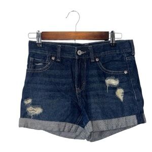 Levi’s Girlfriend Shorty Short Denim Jean Shorts Blue School Size Girls 14